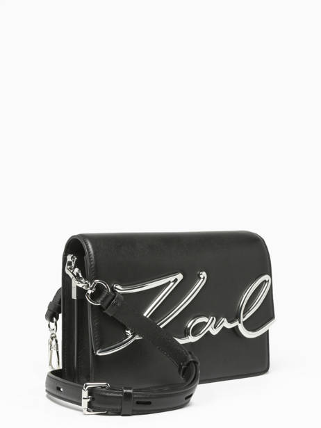 Sac Porté épaule K Signature Cuir Karl lagerfeld Noir k signature 235W3061 vue secondaire 2