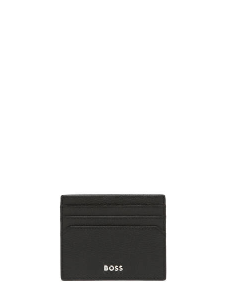 Porte-cartes Iconic Cuir Hugo boss Noir grained HLC416A