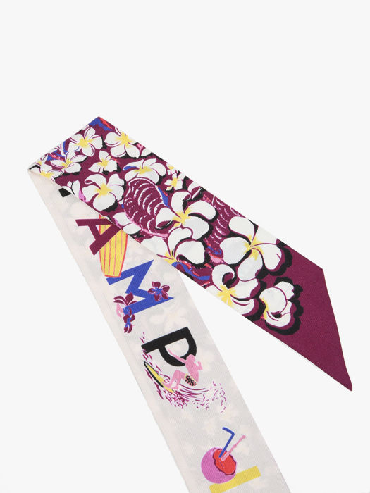 Longchamp Soie unie Foulard Violet