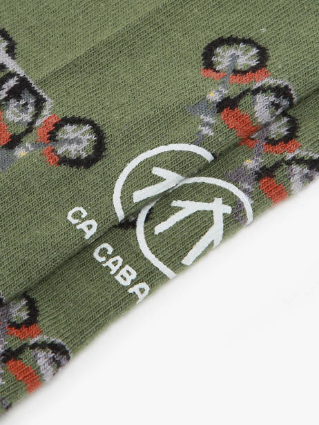 Chaussettes Cabaia Vert socks THE vue secondaire 2