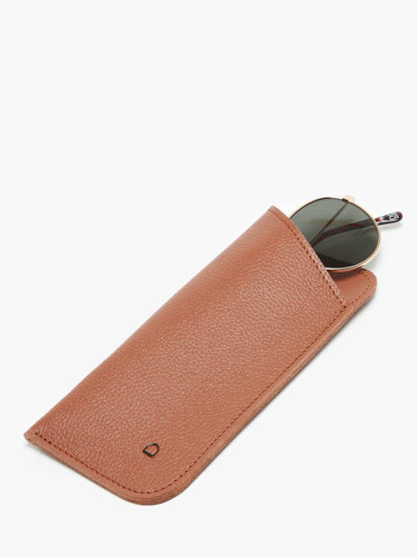 Sunglass Case Madras Leather Etrier Brown madras EMAD5001 other view 1