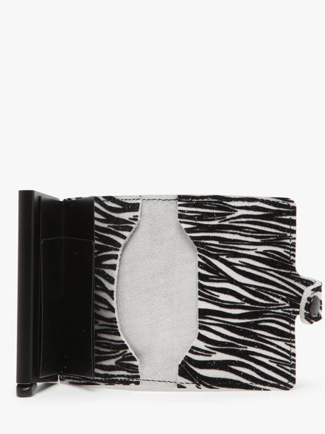 Porte-cartes Mini Zébra Cuir Secrid Noir zebra MZE vue secondaire 2