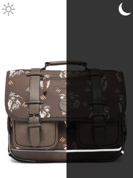 Cartable 2 Compartiments Cameleon Marron vintage urban 27 vue secondaire 7