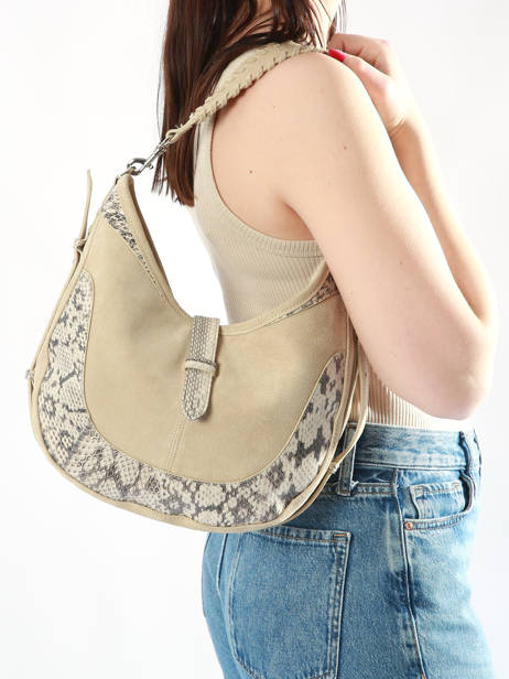 Shoulder Bag Luna Leather Great by sandie Beige luna SNA other view 1