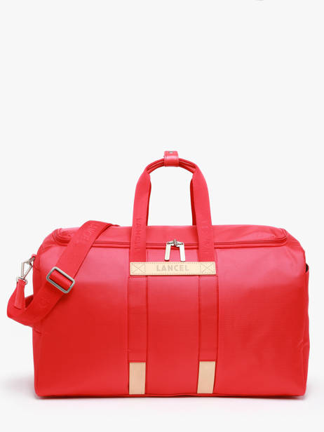 Sac 48h Néo Partance Polyester Recyclé Et Cuir Lancel Rouge neo partance A12974