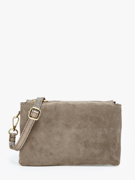 Sac Bandoulière Velvet Cuir Milano Gris velvet VE24061