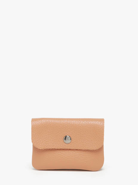 Porte-monnaie Cuir Milano Marron caviar CA23092