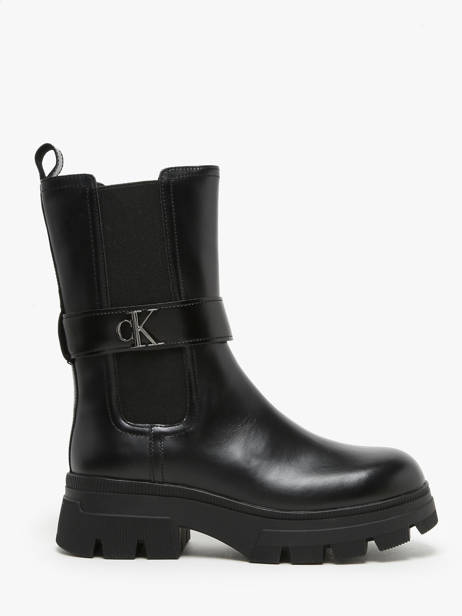 Bottines En Cuir Calvin klein jeans Noir women 14950GT