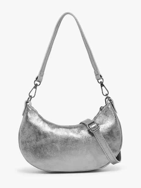 Shoulder Bag Nine Leather Milano Silver nine NI24061 other view 4