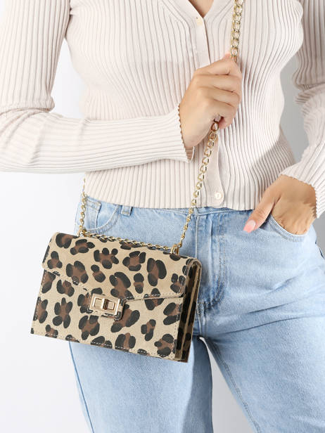 Sac Bandoulière Velvet Leopardo Cuir Milano Multicolore velvet leopardo VL21121 vue secondaire 1