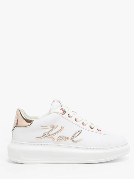 Sneakers Kapri Signature En Cuir Karl lagerfeld Blanc women KL62510A