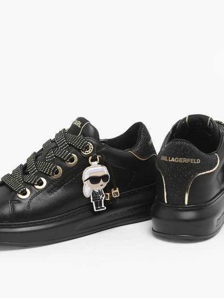 Sneakers Kapri Keychain In Leather Karl lagerfeld Black women KL62574F other view 3