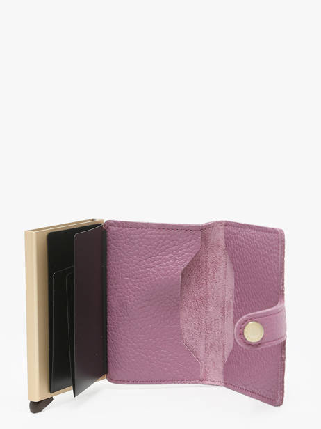 Porte-cartes Cuir Secrid Violet pebble MPE vue secondaire 1