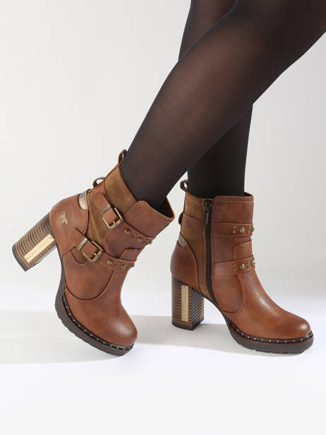 Heeled Boots Mustang Brown women 1336512 other view 1