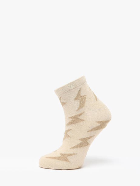 Chaussettes Vanessa wu Beige socks women CH006BG