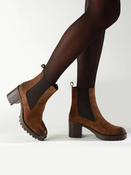 Heeled Boots In Leather We do Brown women CO99899 other view 1