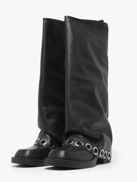 Boots In Leather N°6 Black women GE1 other view 2