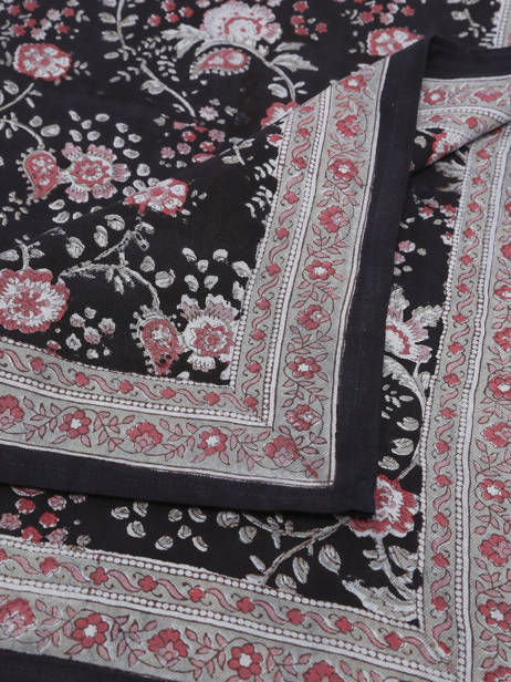 Foulard Bindi atelier Noir floral FL vue secondaire 1