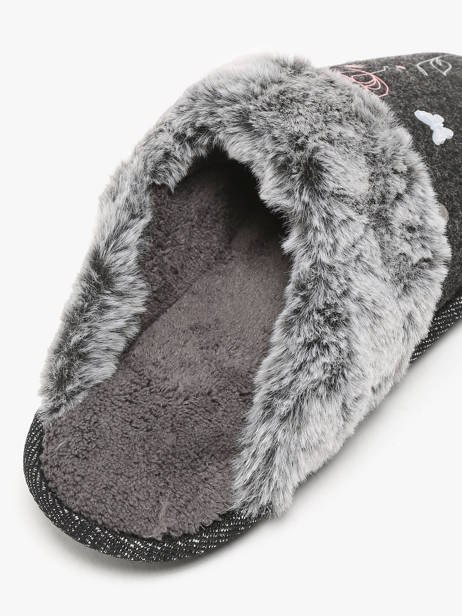 Slippers Isotoner Gray women 97418 other view 1