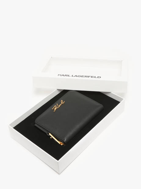 Portefeuille K Signature Cuir Karl lagerfeld Noir k signature A1W32105 vue secondaire 1
