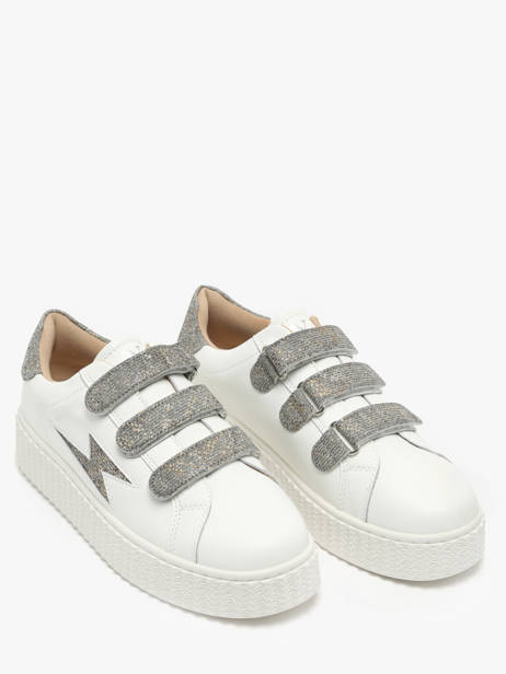 Sneakers Jane En Cuir Vanessa wu Gris women BK2231AT vue secondaire 2