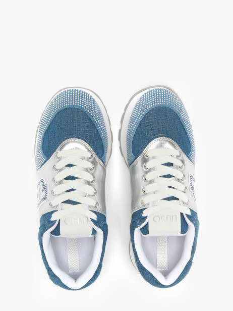 Sneakers Amazing 33 En Cuir Liu jo Bleu women BA5051PX vue secondaire 4