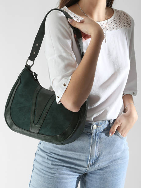 Shoulder Bag Winter Velvet Miniprix Green winter velvet 3662 other view 1