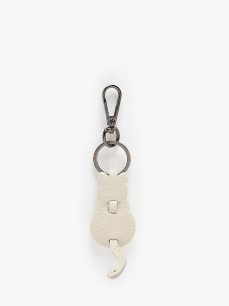 Keychain Leather Milano Beige caviar CA24125