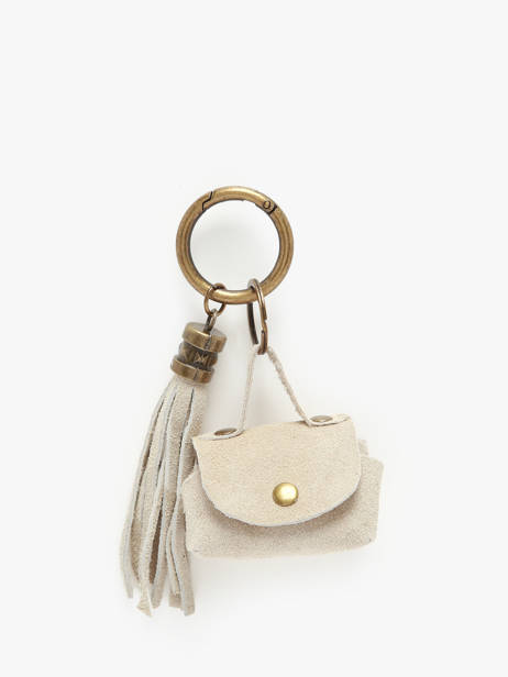 Porte-clefs Cuir Milano Beige velvet VE24112