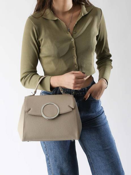 Sac Porté Main Ginkgo Cuir Nathan baume Beige ginkgo 1 vue secondaire 1