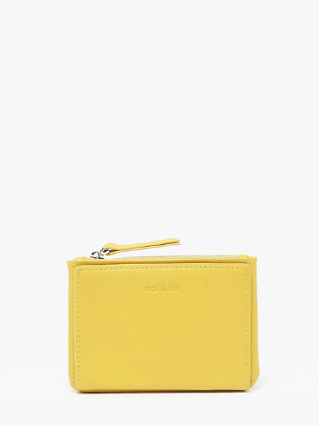 Wallet Leather Nat et nin Yellow vintage SOLY