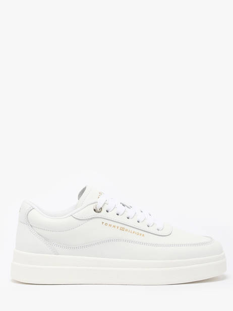 Sneakers En Cuir Tommy hilfiger Blanc women 8800YBS