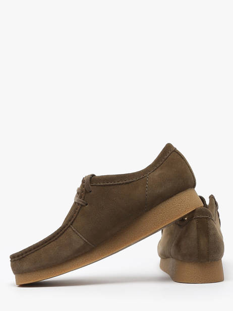 Chaussures Derbies En Cuir Clarks Vert men 26180920 vue secondaire 2