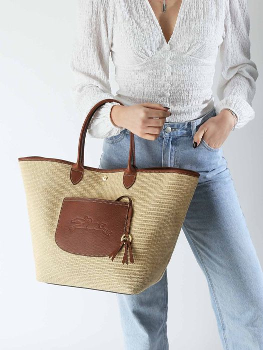 Longchamp New le panier pliage Besaces Marron