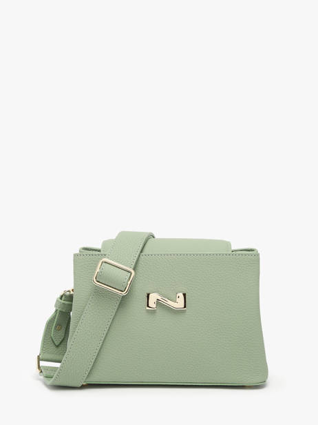 Leather Poppy Crossbody Bag Nathan baume Green eden 2