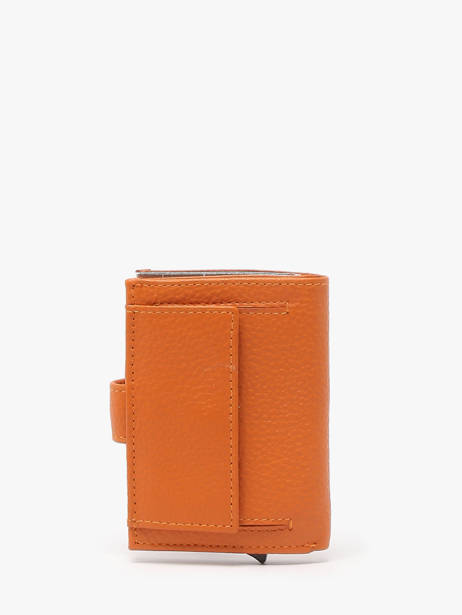 Portefeuille Cuir Crinkles Orange caviar 14600 vue secondaire 2