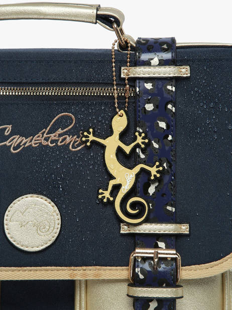 Cartable à Roulettes Enfant 2 Compartiments Cameleon Bleu vintage fantasy CR38 vue secondaire 7