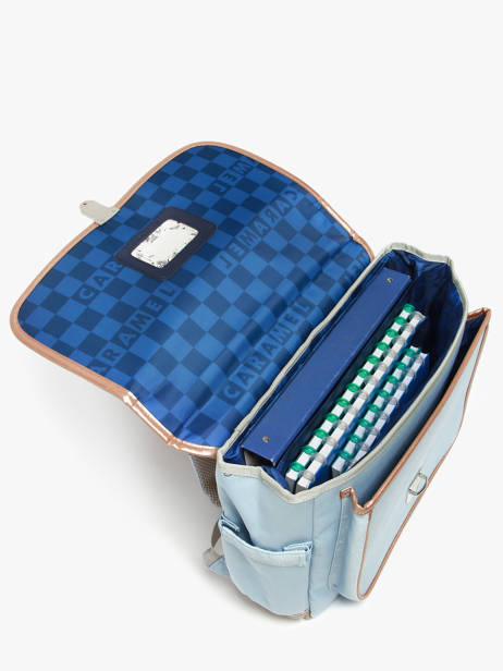 Cartable 2 Compartiments Caramel et cie Bleu boheme FI vue secondaire 3