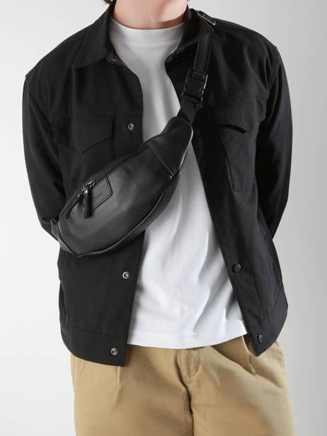 Sac Banane Flandres Cuir Etrier Noir flandres EFLA735M vue secondaire 2