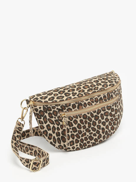 Sac Banane Velvet Leopardo Cuir Milano Beige velvet leopardo VL24091 vue secondaire 1