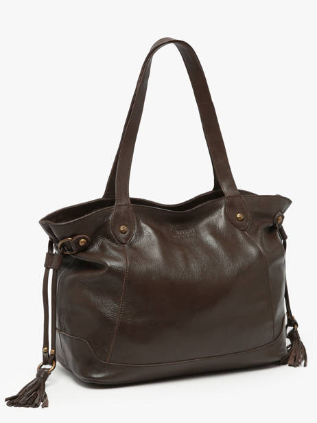 Sac Porté épaule A4 Cow Cuir Basilic pepper Marron cow 155N vue secondaire 2