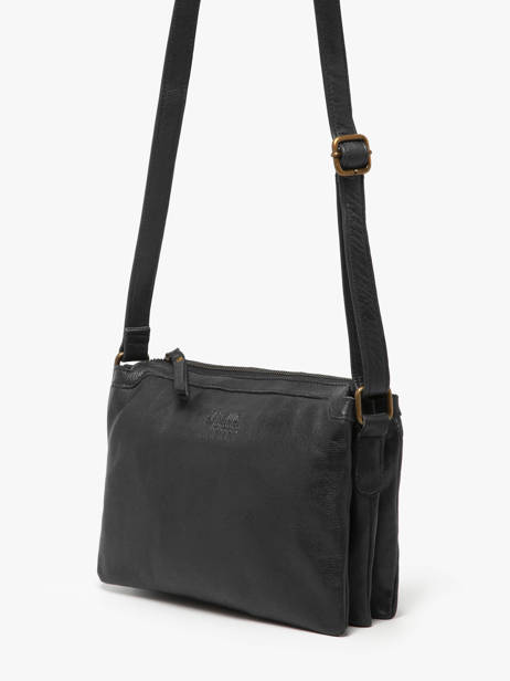 Sac Bandoulière Cow Cuir Basilic pepper Noir cow BCOW83 vue secondaire 2