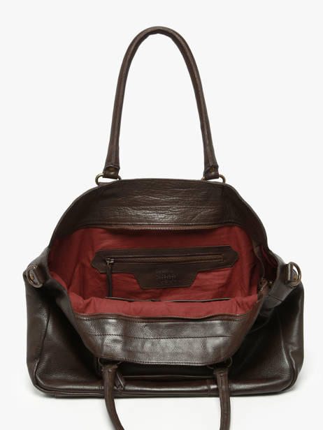 Sac Porté épaule A4 Cow Cuir Basilic pepper Marron cow BCOW78 vue secondaire 2