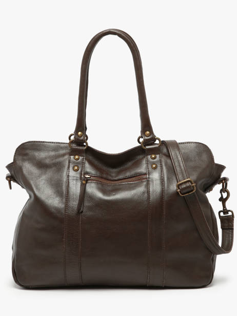 Sac Porté épaule A4 Cow Cuir Basilic pepper Marron cow BCOW78 vue secondaire 3