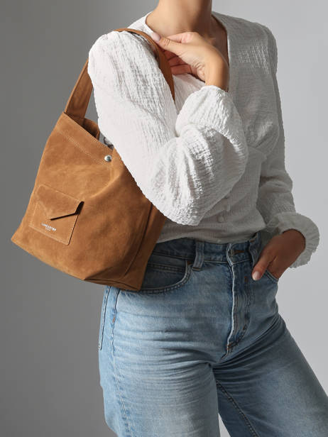Sac Porté épaule Suedine Kba Polyester Lancaster Marron suedine kba 60 vue secondaire 1