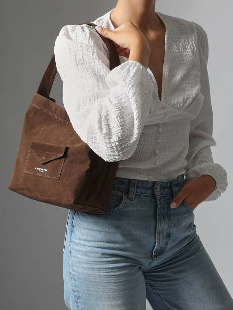 Sac Porté épaule Suedine Kba Polyester Lancaster Marron suedine kba 60 vue secondaire 1