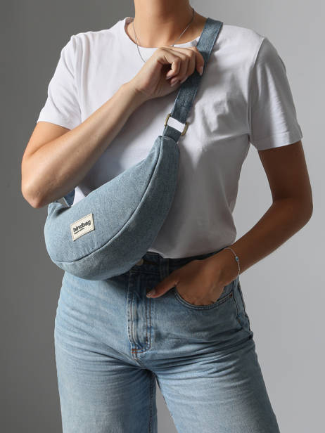 Sac Bandoulière Denim Coton Hindbag Bleu denim DE vue secondaire 1