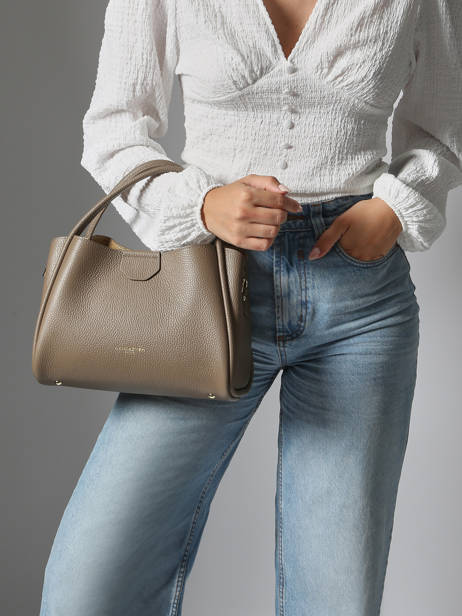 Sac à Main Ida Double Cuir Lancaster Beige ida double 84 vue secondaire 1