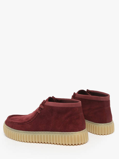 Chaussures Derbies Montante Torhill En Cuir Clarks Rouge men 26183423 vue secondaire 3