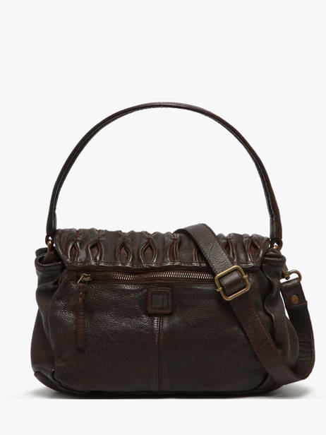 Sac Porté épaule Heritage Cuir Biba Marron heritage MEE1L vue secondaire 4